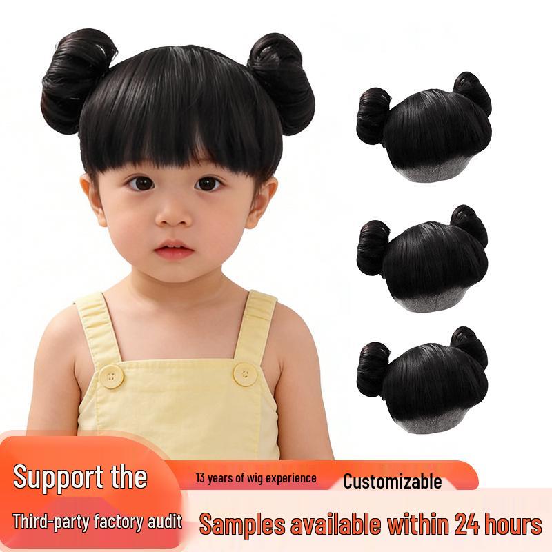 Hairband Wig for Baby Girls with Bangs and Hair Clip Accessories