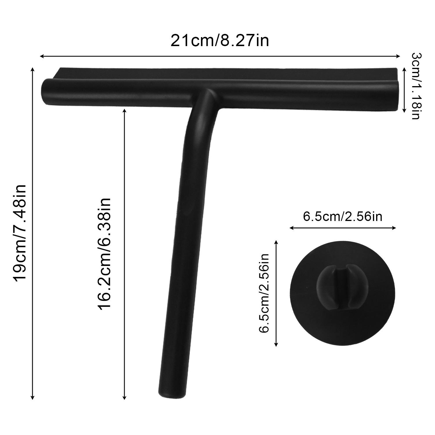 

28см Средний Скребок для Стекла для Бытовой и Коммерческой Уборки 21cm with Suction Hook серый