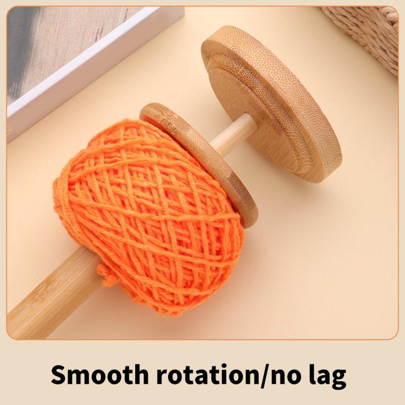 Wood Yarn Holder Rotatable Yarn Spool Holder Portable Yarn Dispenser Knitting Yarn Organizers Yarn Thread Spool Holder