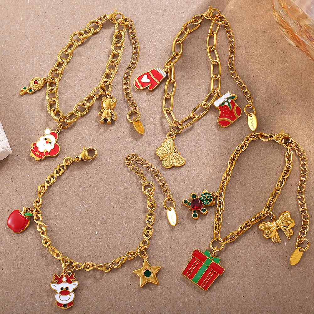 Elegant Star Christmas Cartoon Bracelet - Light Luxury Design