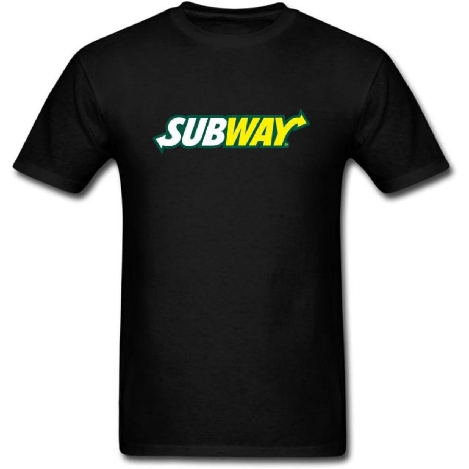 ZHENGXING Men s Subway Logo Catering T-Shirt S ColorName Short Sleeve S