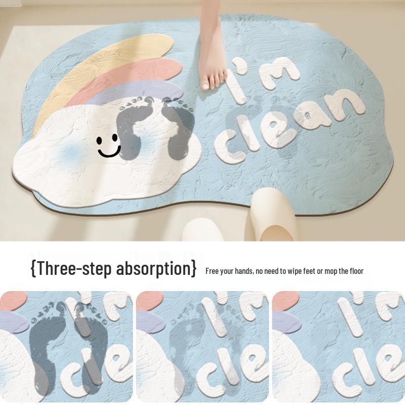 Cartoon Non-slip Washable Diatom Mud Bathroom Mat