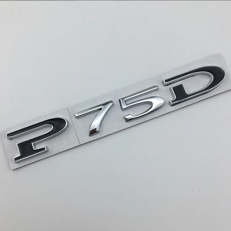 P75D P85D P90D P100D letter logo car sticker for Tesla MODEL 3 X S Y refit rear boot labels trunk displacement digital decal