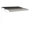 Auvent rétractable - MAISON EXCLUSIVE - Auvent automatique 450×350 cm - Anthracite - Cadre alu anti-rouille - Tissu polyester PU