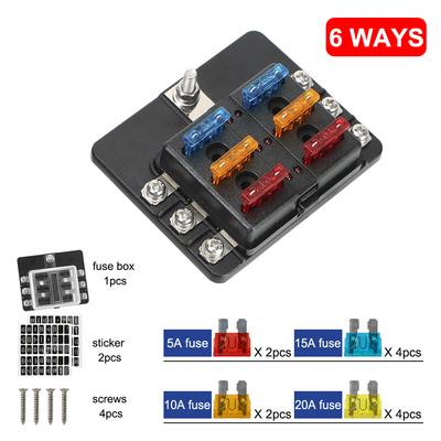 Portafusibili 32V 100A per auto, barca, marina, perno M5 con spia LED