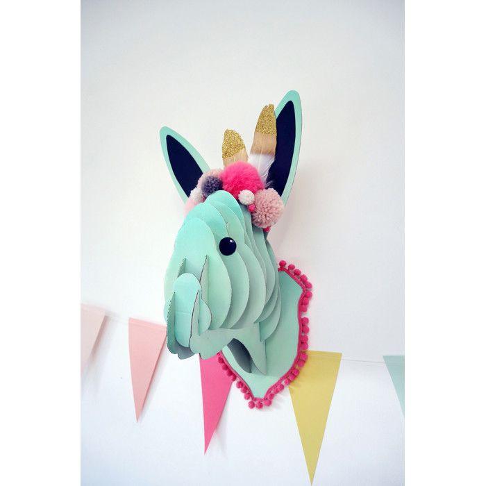 Maquette en carton Trophée Lapin 23,5 x 50 x 22cm