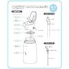 Skater 3D Stainless Steel Straw Water Bottle 370ml Vacuum Duplex Cold Storage Only Dinosaur Dinosaur SSH4D-A