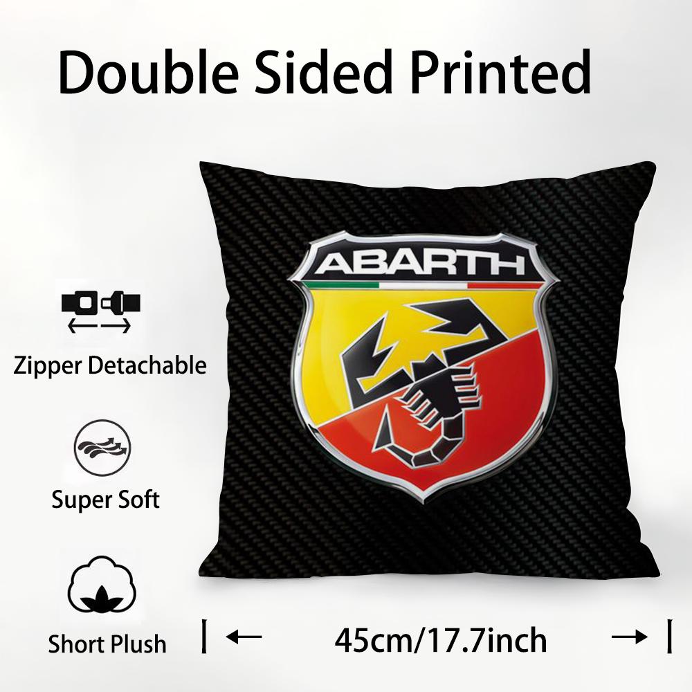 Brand A-Abarth Scorpion Pillow Case Plush Fabric Soft Double Sided Print Sofa Cushion Cover Throw Pillow Covers