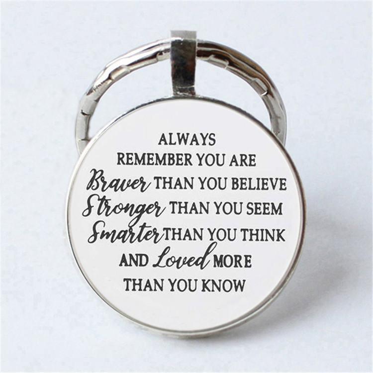 Keychain Accessories Pendant Floral Thanksgiving Text Good Friends Retro Personalized Keychain Gift Pendant