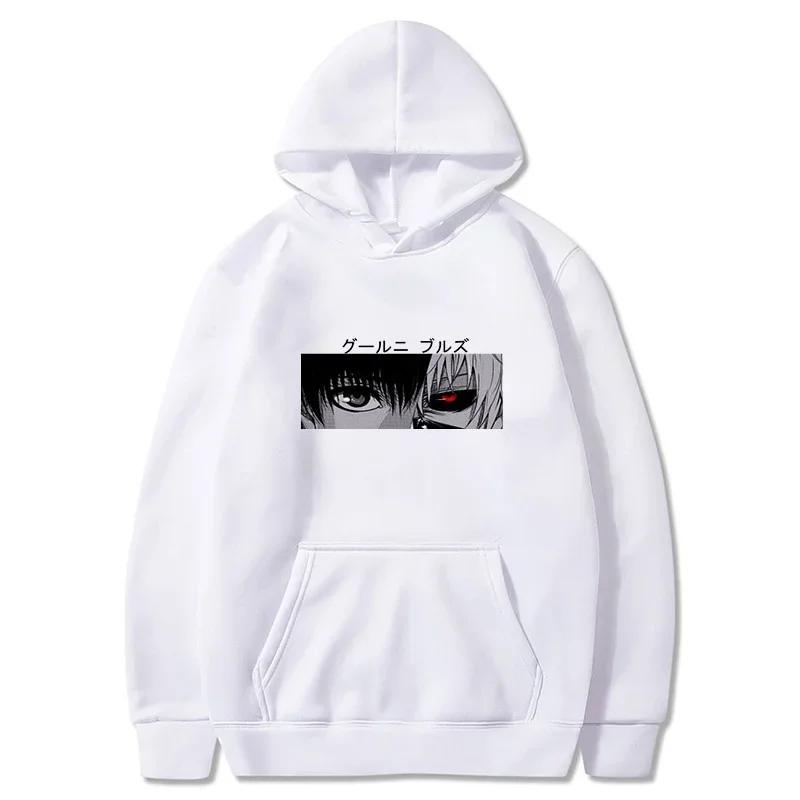 Anime Tokyo Ghoul Kaneki Ken Eyes Print Pullovers Hoodie Loose Hip Hop Sweatshirt Punk Streetwear Harajuku Women Hoodie Top