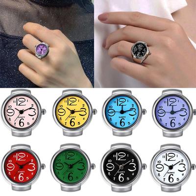 Hip Hop Cool Finger Watch Rings Couple Fashion Vintage Punk Elastic Stretchy Quartz Watch