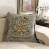 Luxurious Fabric Throw Pillow Cover with Detailed Embroidery,Pillowcase Gift for Modern Homes Soft Comfortable Fabric