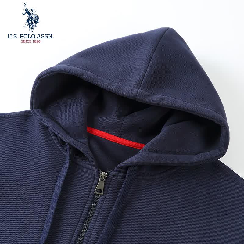 U.S. Polo Assn. Men's Hooded Zip-Up Cardigan