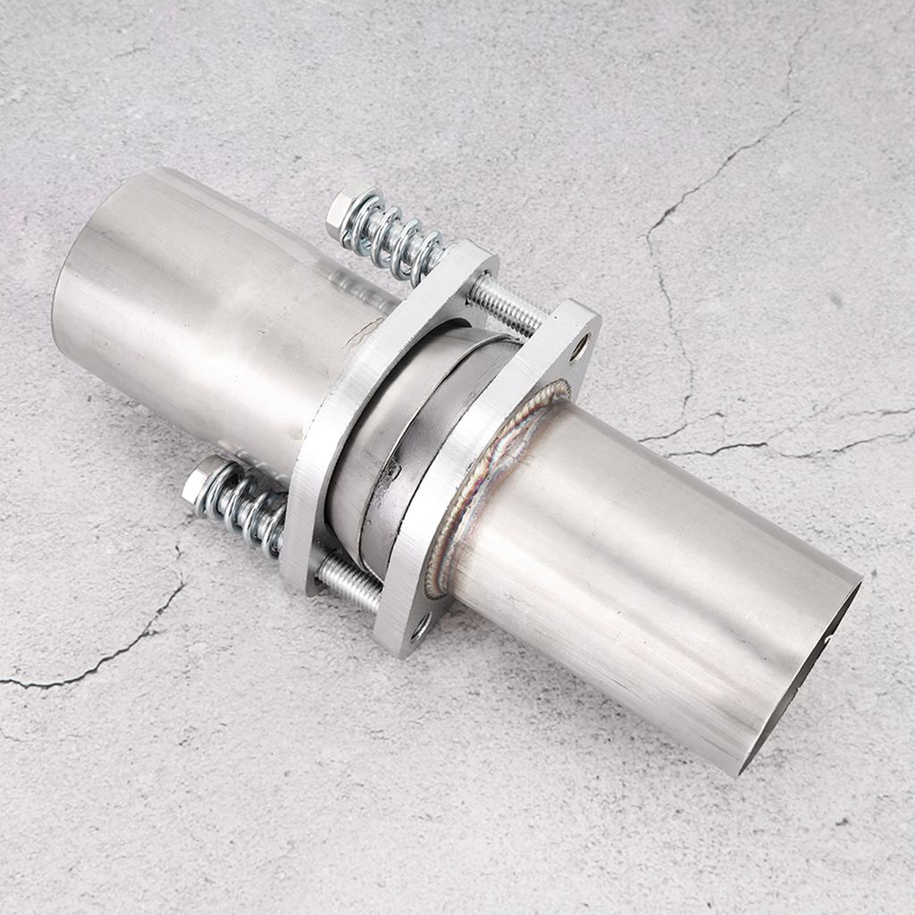 Universal 2.5in Steel Quick Fix Exhaust Spring Bolt Flange Repair Pipe Kit