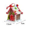 Christmas Gingerbread House Statue Xmas Tree Ornaments Resin Tabletop Decoration Xmas Table Centerpieces for Christmas Party