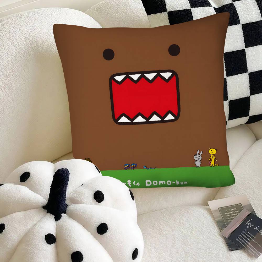 Cute Cartoon Domo-Kun Pillow Case Square Pillow Bedroom Sofa Leisure Comfort Cushion Car Home Decoration