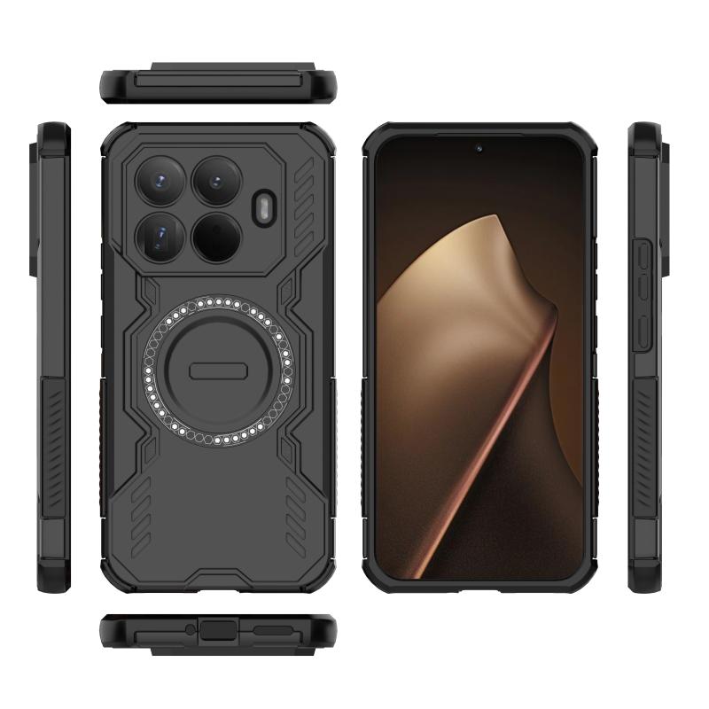 Heat Dissipation Armor Shockproof Magnetic Case For Xiaomi 15T Pro Four Corner Airbags Anti-fall TPU Frame Plastic Back Cover