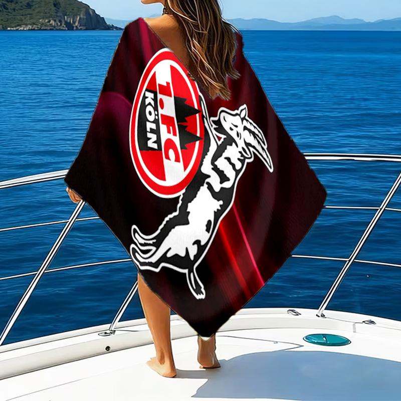 Goat Football Club Koln Beach Towel - Soft, Absorbent Microfiber, Lightweight, Ideal for The Beach, Parties, Travel, Camping Fan Gifts