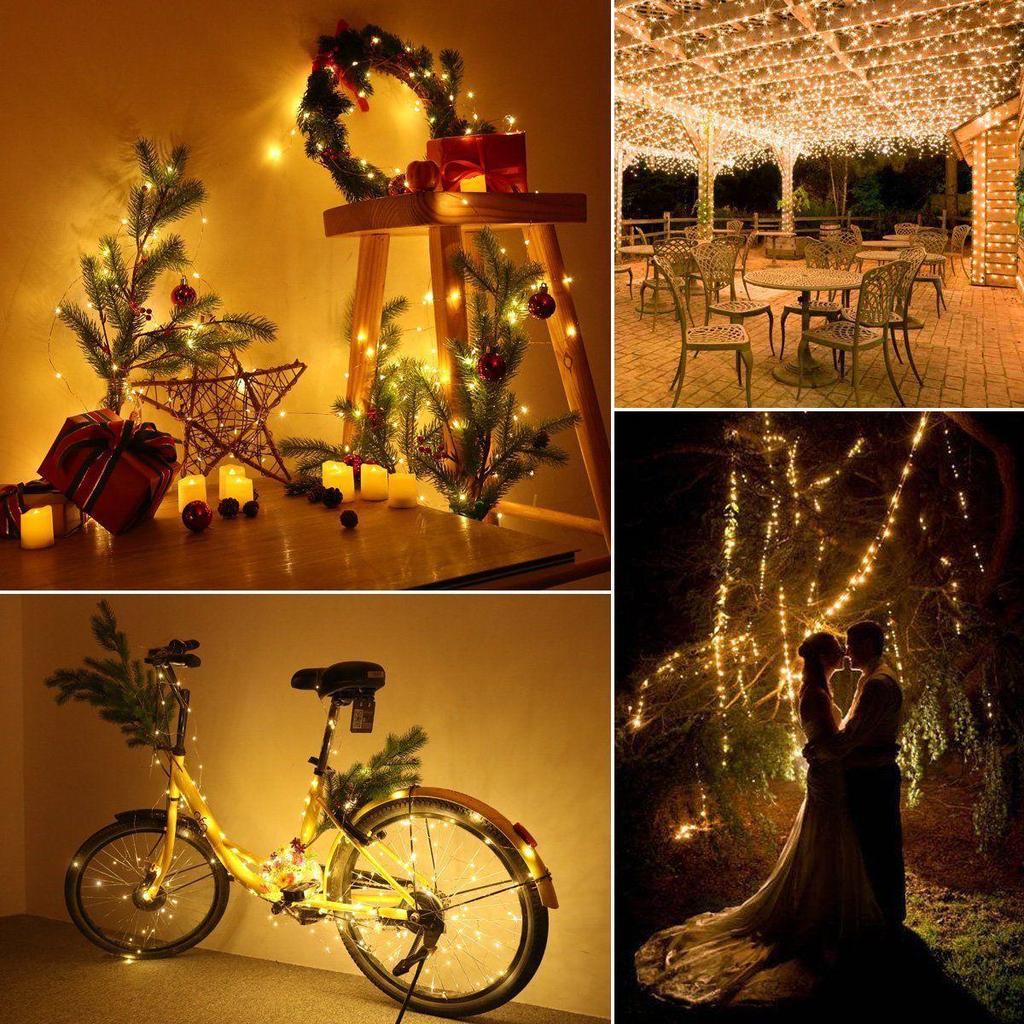 Dimmable USB Remote LED Fairy Lights - Copper Wire for Christmas, Holidays, Rooms, Outdoors, and Camping