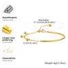 Minimalist Ball Semi-circle Bracelet for Women,Flat Cross Chain Stainless Steel Bracelets,Waterproof Jewelry Gift