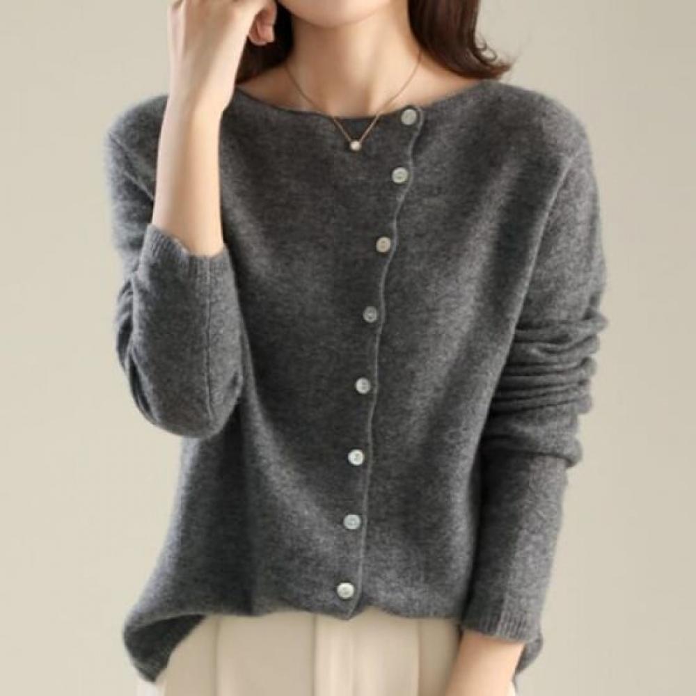 Navava Solid Long Sleeve Knit Cardigan Nk2630