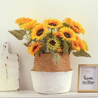 Künstliche Blumen, vielseitig verwendbar, helle Kunstseidenblumen-Simulations-Sonnenblumen-Display für Geschenke