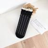 Lace Hollowed-out Mesh Princess Socks, Black and White Retro Black Ear-trimmed Women's Pile-up Socks, Long Socks