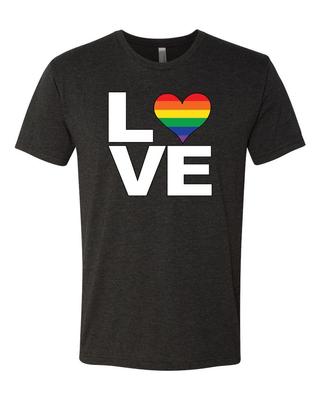 Love Heart LGBT Pride Soft Premium T  Shirt Gay Lesbian Proud Tee