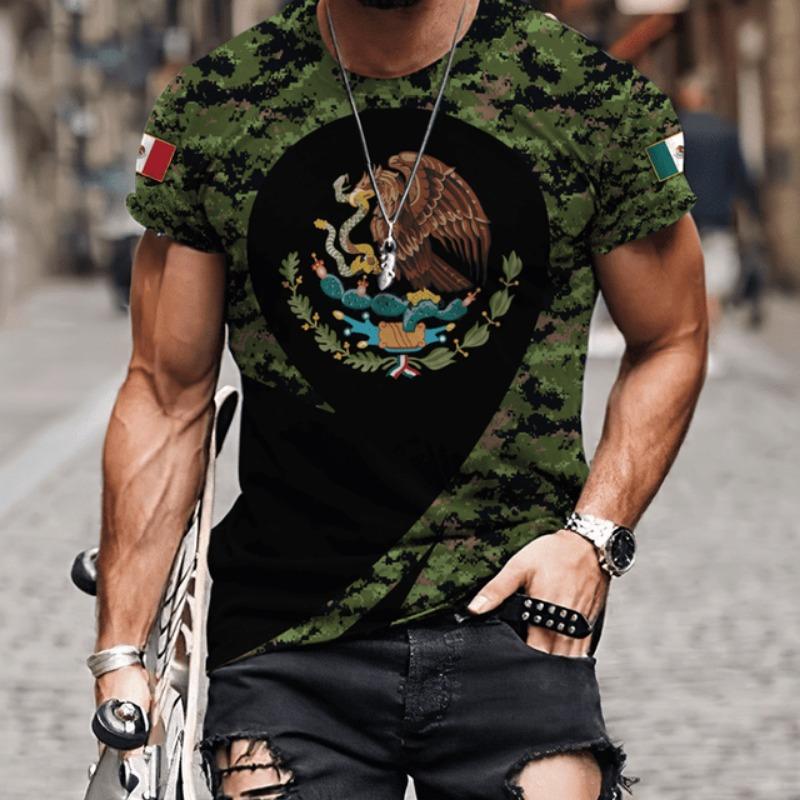 Mexico Skull Graphic Mens T-Shirts For Men 3D Printed Summer Tops Short Sleeve O-nack Fashion Casual Oversized Tee Shirts Unisex