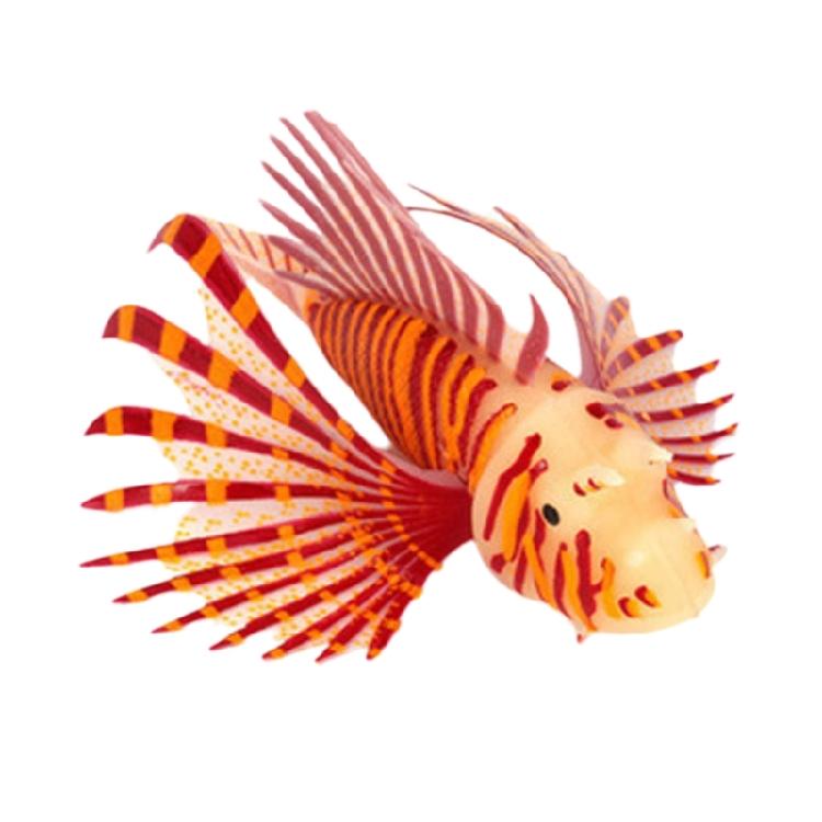 Luminously Artificial Lionfish Silicas Fish Ornaments Glowing In Dark Decors