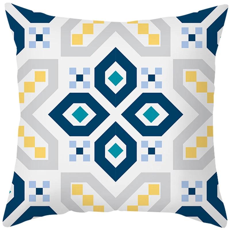 Peach Skin Hug Pillowcase Nordic Simple Color Pattern Sofa Cushion Cover Office Cushion Pillow Case To Customize
