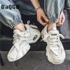 Fashion Men's Thick Bottom Casual Designer Chunky Sneakers High Top Trainers Men Fashion Platform Shoes Breathable Outdoor Sneakers