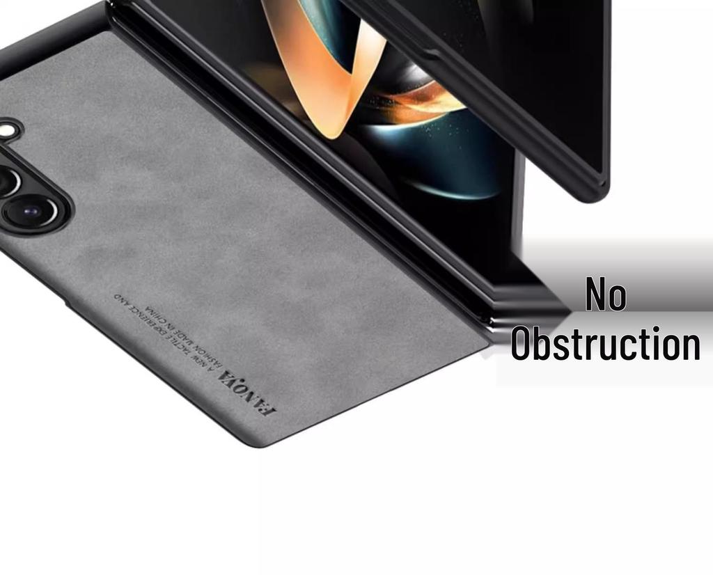 Samsung Z Fold 7 Sheepskin Leather Texture Case - Soft, Foldable, Anti-Scratch