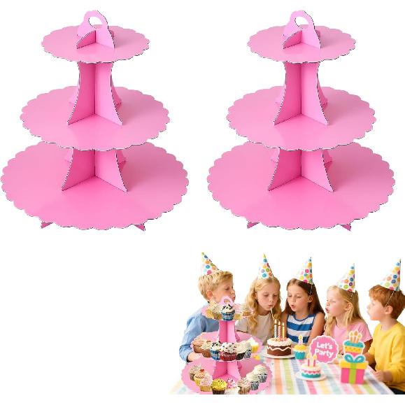 3 Tier Butterfly Cupcake Stand,Suitable for Butterfly Themes – Easy to Assemble& Reble(1Butterfly)