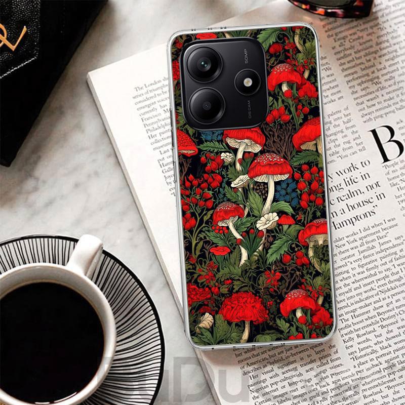 

Colorful Mushroom Cover For Xiaomi Redmi Note 14 13 12S 12 11 Pro Plus Phone Case 11S 10S 10 11E 11T + 9S 9 Print Coque Redmi Note 13 Pro 4G