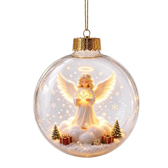 Innen Außen Festliche Dekoration Beleuchtete Weihnachtssterne Ornamente für Weihnachtsbaum Dekoration, Acryl Bruchfest Hängend mit Schneemann Design