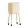 High-End Wheeled Trash Can with Lid: No-Bend, Press To Open, Light Luxury Design for Kitchen & Living Room