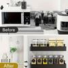 Magnetic Storage Basket Refrigerator Side Organizer Plastic Spice Rack for Kitchen Microwave Washing Machine No Drilling