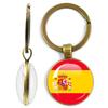 National Flag Double-Sided Keychain Korea, Serbia, Russia, Slovenia, Argentina, The United States,Turkey, Spain,Dominica Keyring
