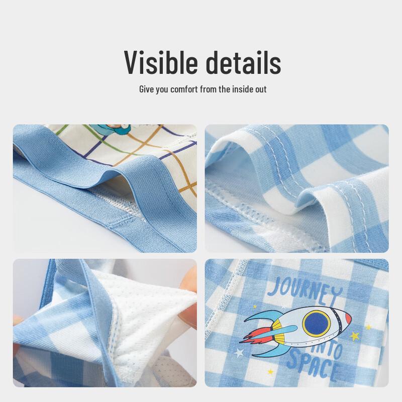 Caramella Douqian Collaboration Boys' Boxer Briefs 4-Pack