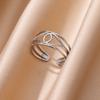 Anello aperto a forma di cuore in acciaio inossidabile color oro per donna, non scolorisce, alla moda, squisito, estetico, gioiello romantico per coppia