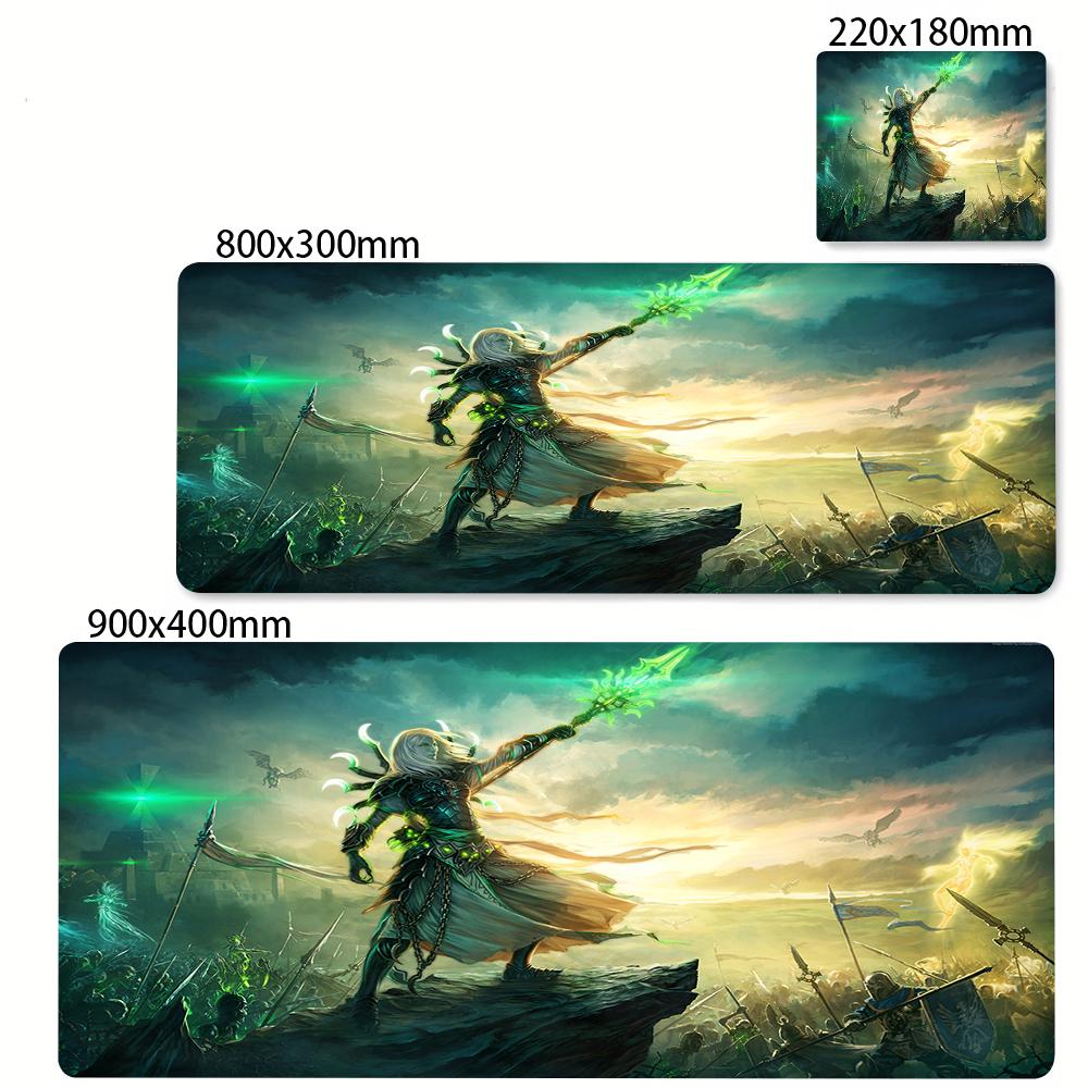 Eroi dell'Anime di Might and Magic 3 Mappa HD Mouse Pad Accessori per Laptop 400x900mm Tappetino per Tastiera da Gioco Protezione Scrivania Deskmat Tappetini