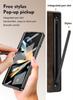 Jazz Retro Series Shockproof Folding Mobile Phone Cases for Samsung Galaxy Z Fold 4 5 6 7 Phone Case with Stylus Tempered Glass