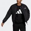 Adidas Solid Color Sports Bomber Cotton Jacket Men Outerwear Black GV5356
