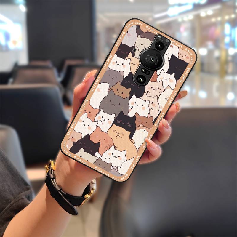 Soft Case Silicone Phone Case For Sony Xperia Pro-I Anti-knock Anti-dust Shockproof Full Wrap Cartoon Fashion Design TPU