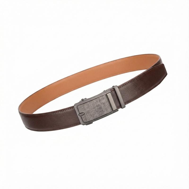 Men'S Automatic Buckle Cowhide Belt Men'S High-End Business And Leisure High-End Sense Versatile Belt Youth Belt