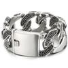 Massive 30MM Width Curb Cuban Link Chain Bracelet for Men 316L Stainless Steel Men's Bracelets Punk Rock Jewelry Accessories Man