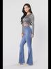 2024 Women's High-Waisted Flared Slim Jeans