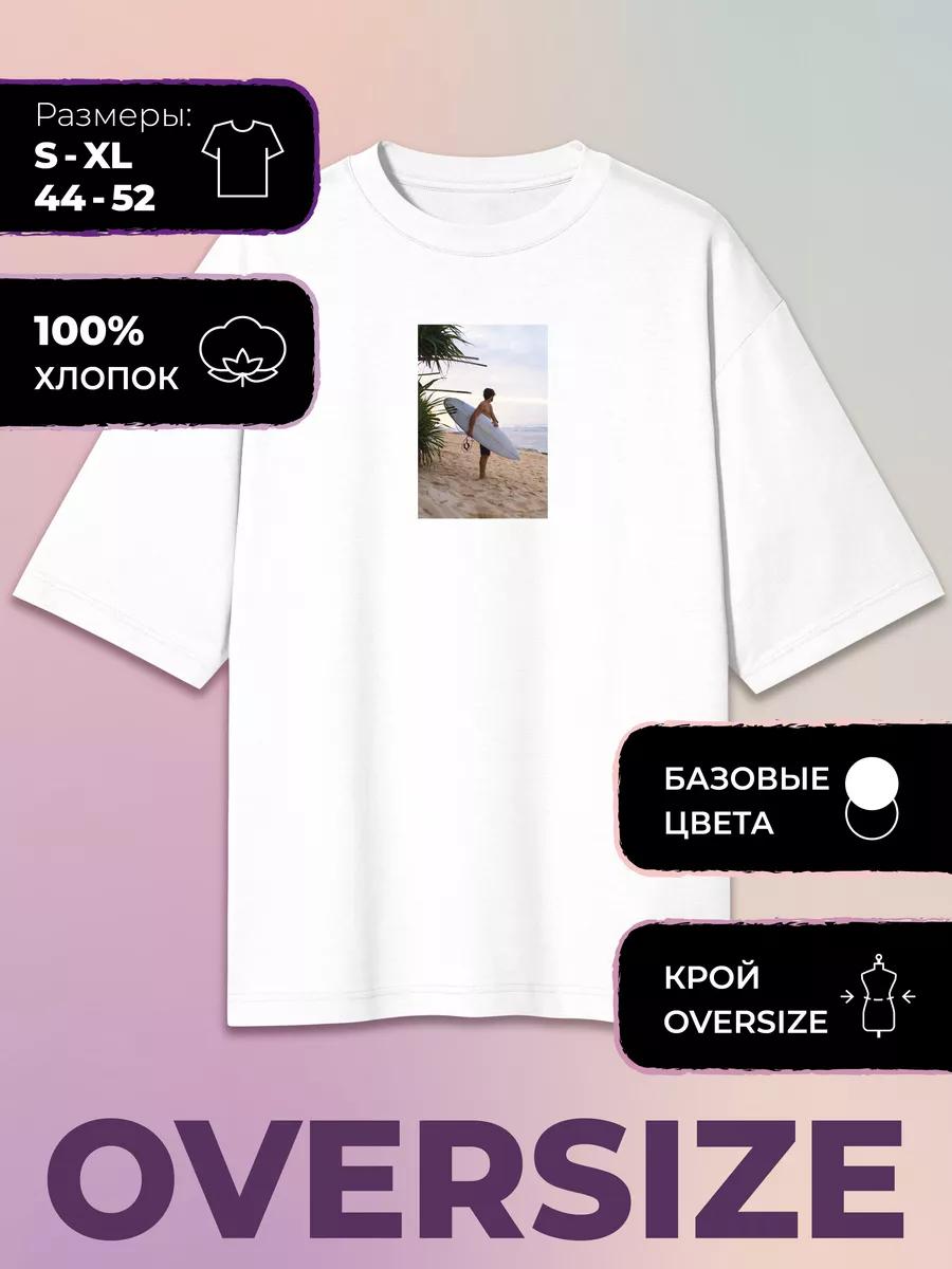 Oversized Printed T-shirt Surf Miami Club - Surf 4XL