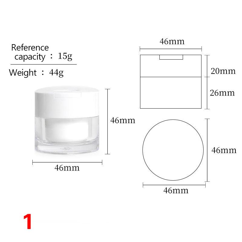 1Pcs Plastic Cream Jar With White Liner Cream /Lotion Bottle Cosmetic Container Refillable Bottles With Spoon